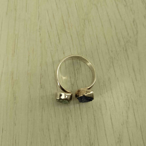 silver925刻印 アクアマリン タンザナイト リング レディース